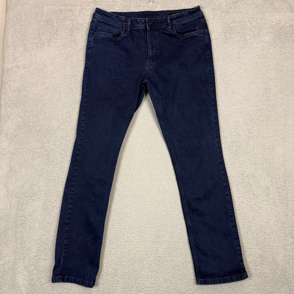 The Perfect Jean NYC Slim Fit Dark Wash Indigo Denim Jeans Mens 36x34